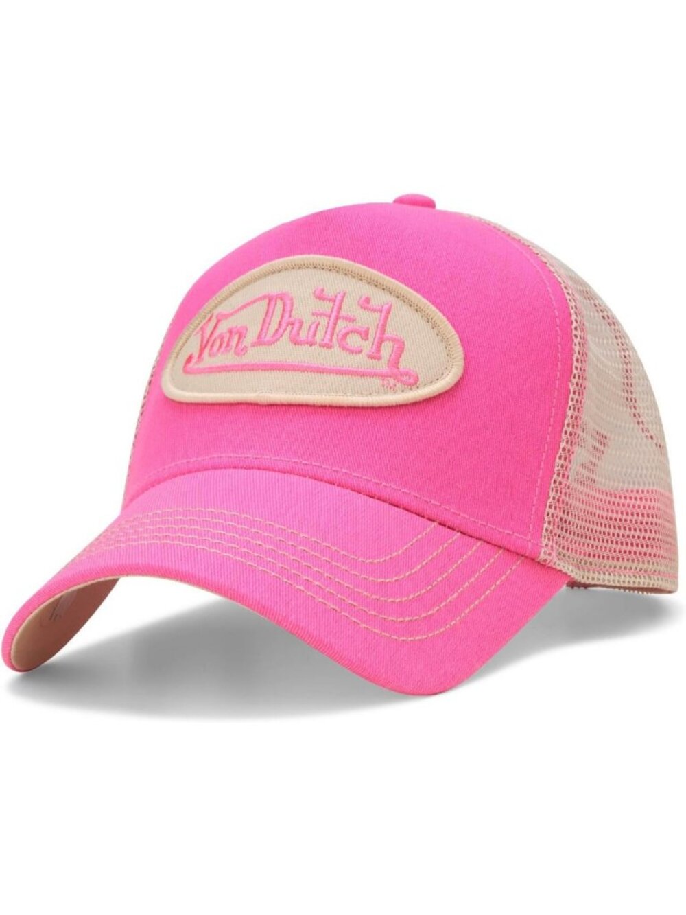 Colorblock Unisex Trucker Hat, Mesh Back, Curved Bill, Adjustable Snapback